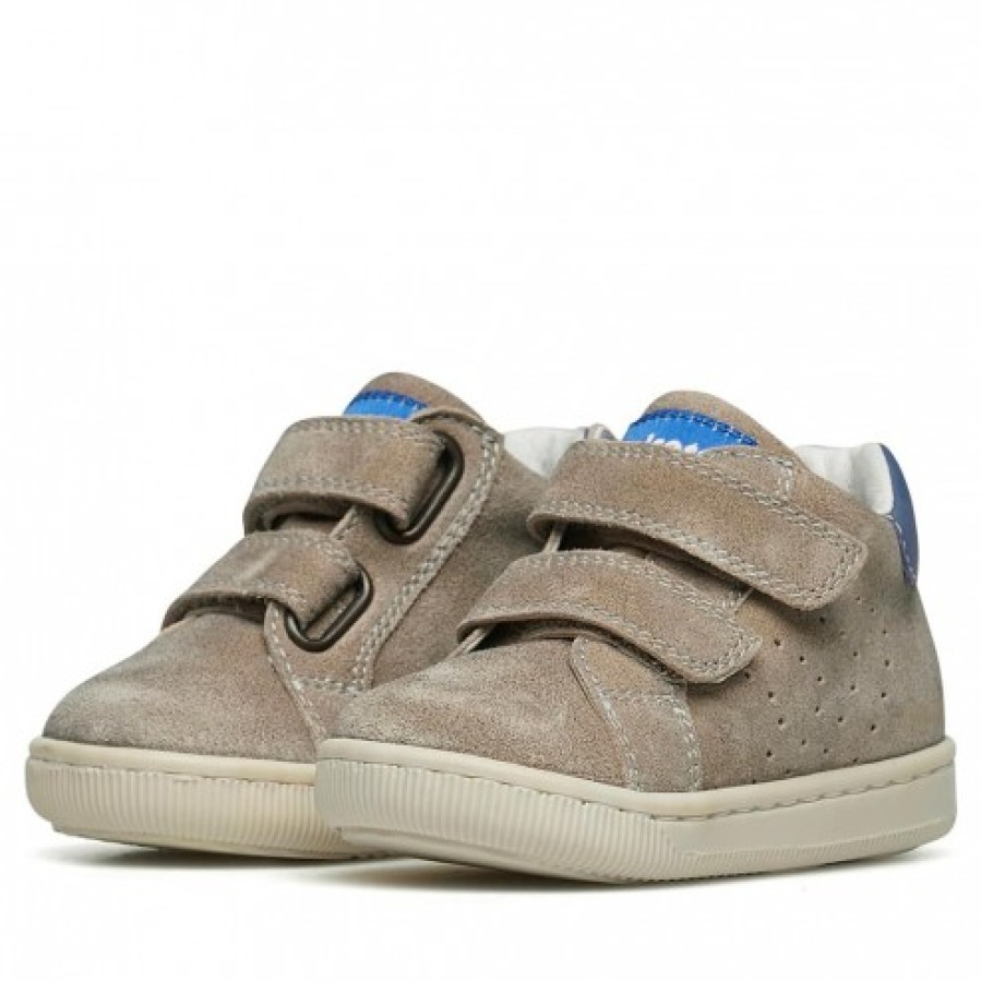 Boy FALCOTTO | Falcotto Kiner Vl - Leather And Suede Sneakers - Dove Grey-Light Blue