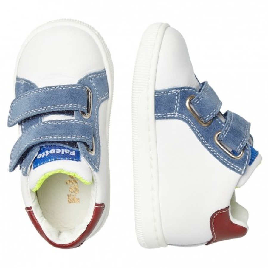 Boy FALCOTTO | Falcotto Kiner Vl - Leather And Suede Sneakers - White-Blue