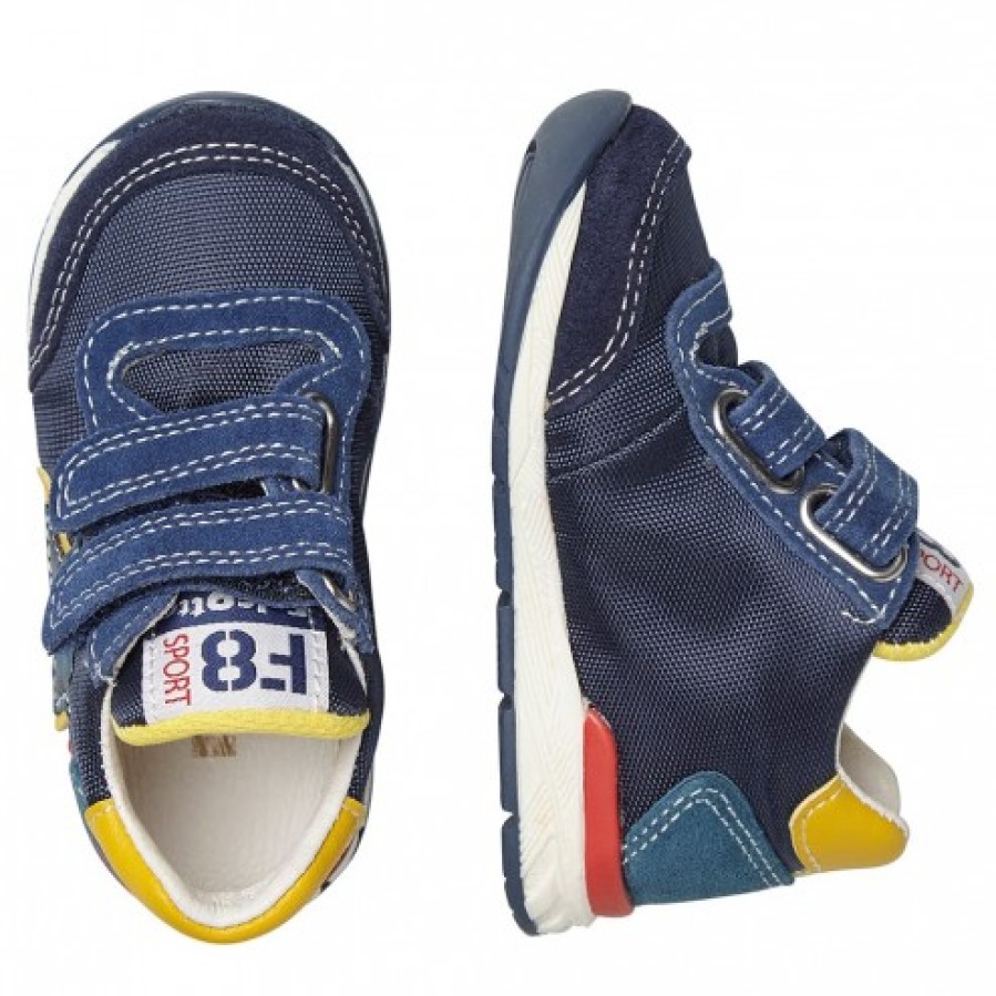 Boy FALCOTTO | Falcotto New Ferdi Vl. - Sporty Leather And Technical Fabric Sneakers - Navy Blue