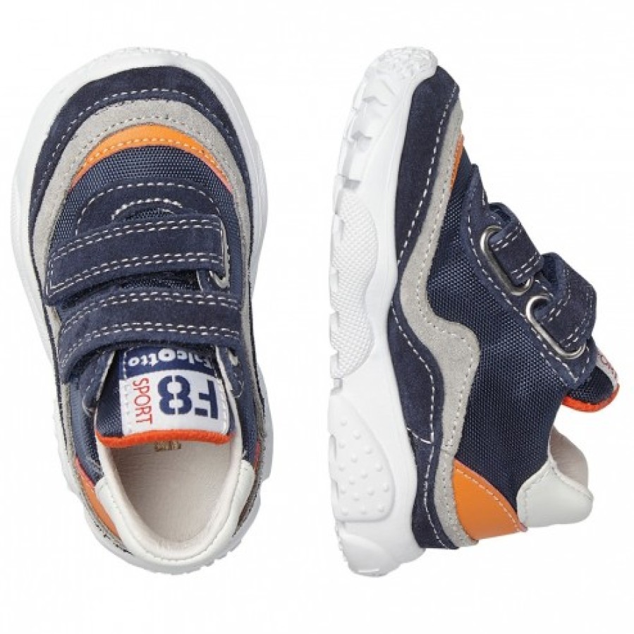 Boy FALCOTTO | Falcotto Amantea Vl. - Suede And Technical Fabric Sneakers - Navy