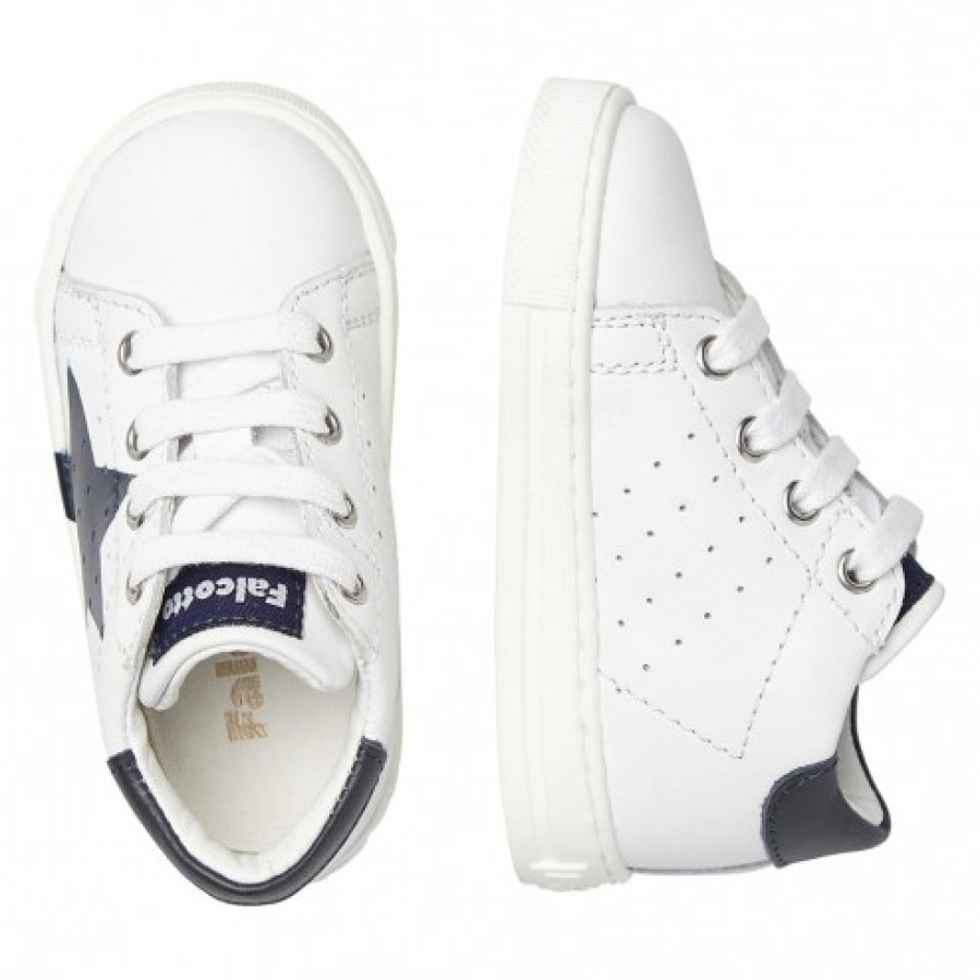 Boy FALCOTTO | Falcotto Salazar - Leather Sneakers - White-Blue