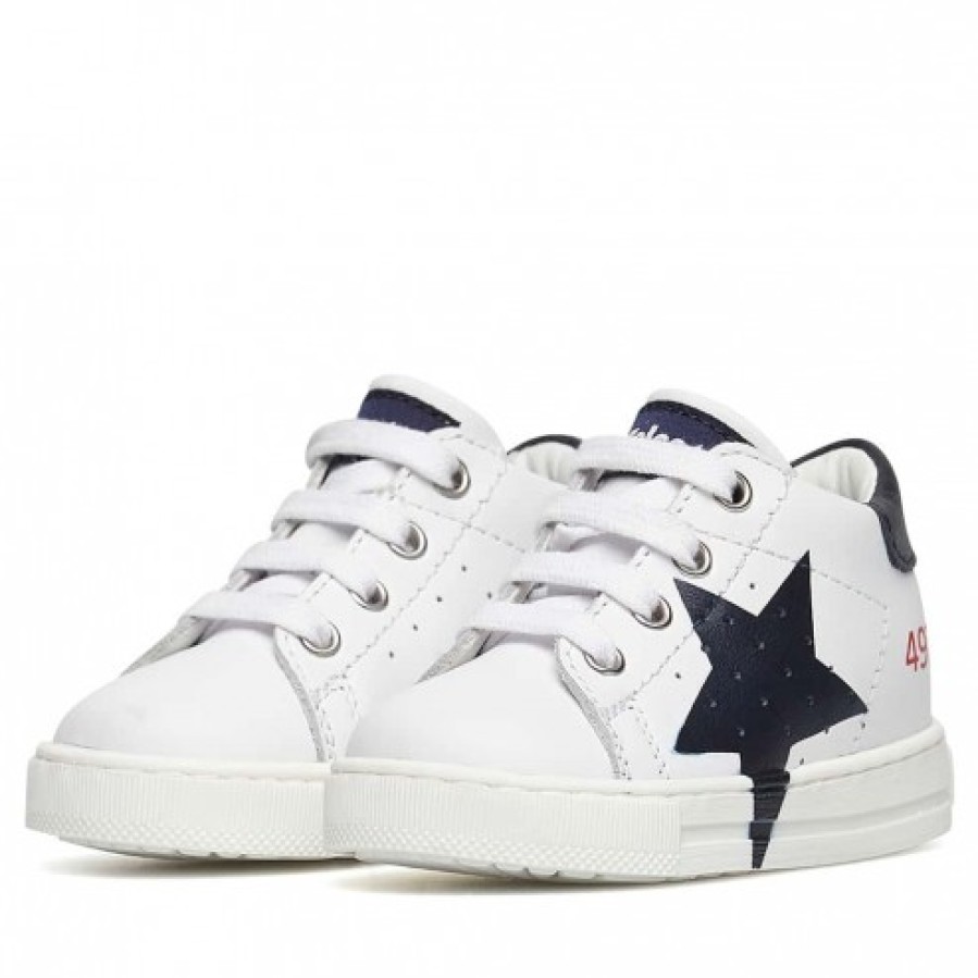 Boy FALCOTTO | Falcotto Salazar - Leather Sneakers - White-Blue