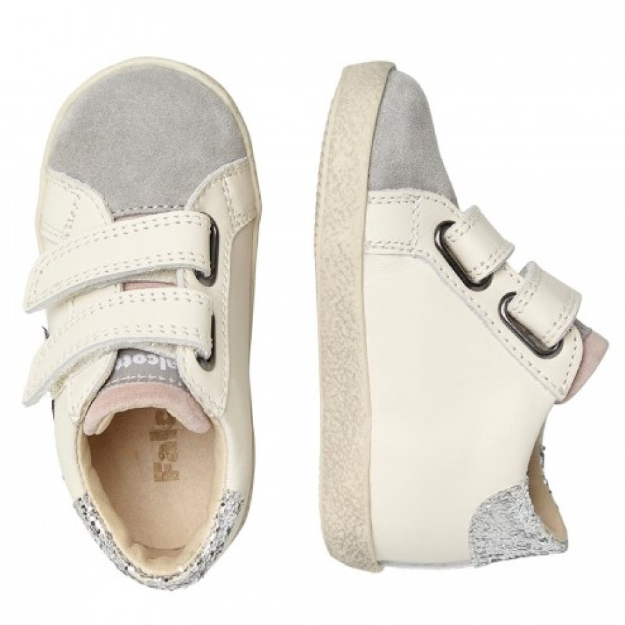 Girl FALCOTTO | Falcotto Alnoite High Vl - Leather And Suede Sneakers - Grey-White