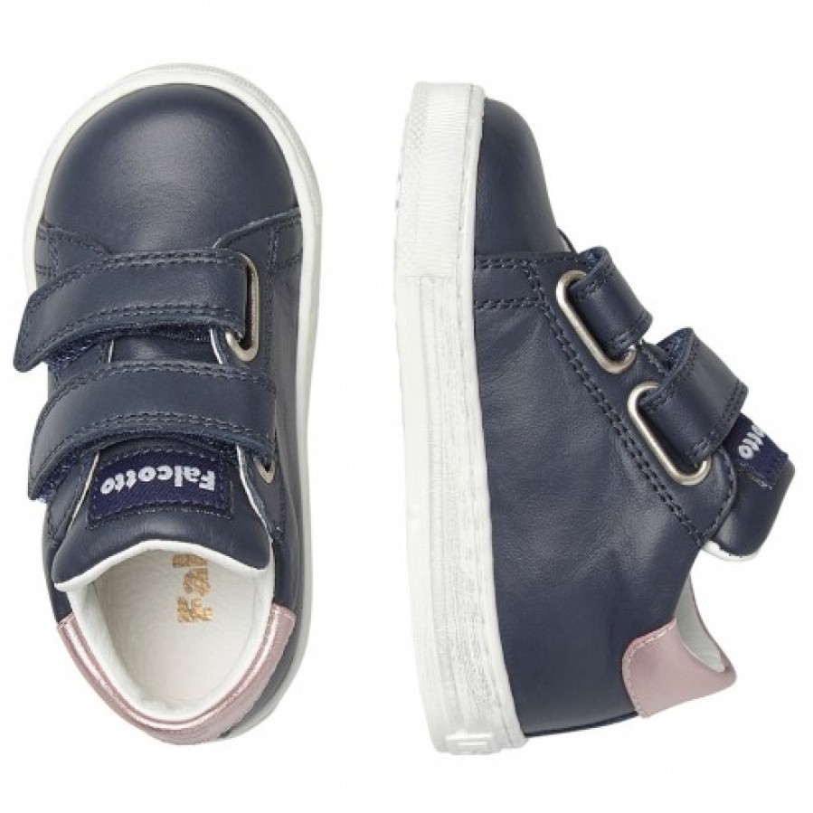 Girl FALCOTTO | Falcotto Corrason Vl - Leather Sneakers - Navy-Pink