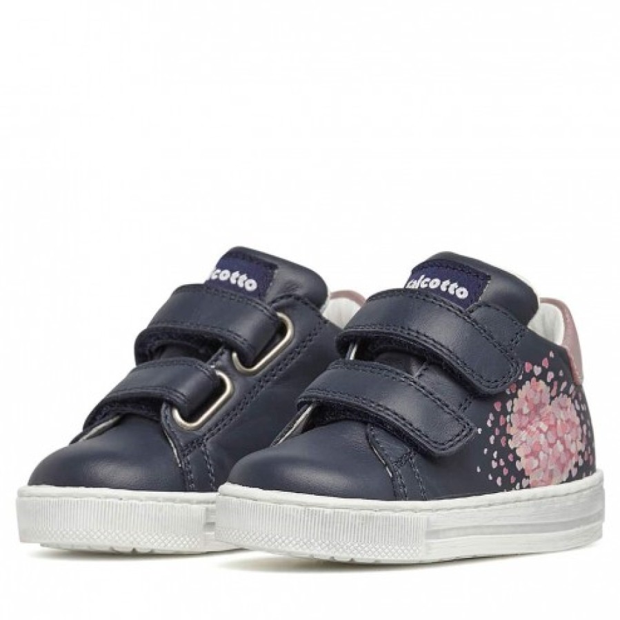 Girl FALCOTTO | Falcotto Corrason Vl - Leather Sneakers - Navy-Pink