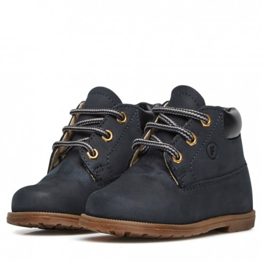 Boy FALCOTTO | Falcotto Stambecco - Nubuck Boots With Laces - Blue