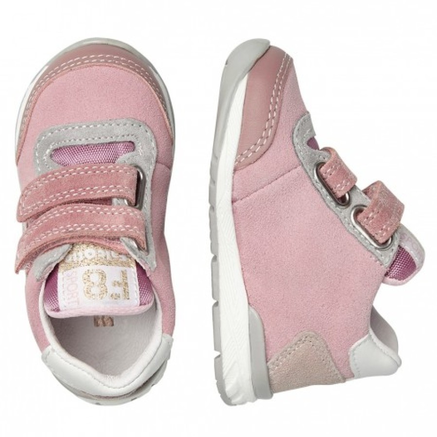 Girl FALCOTTO | Falcotto New Ferdi Vl. - Sporty Leather And Technical Fabric Sneakers - Pink