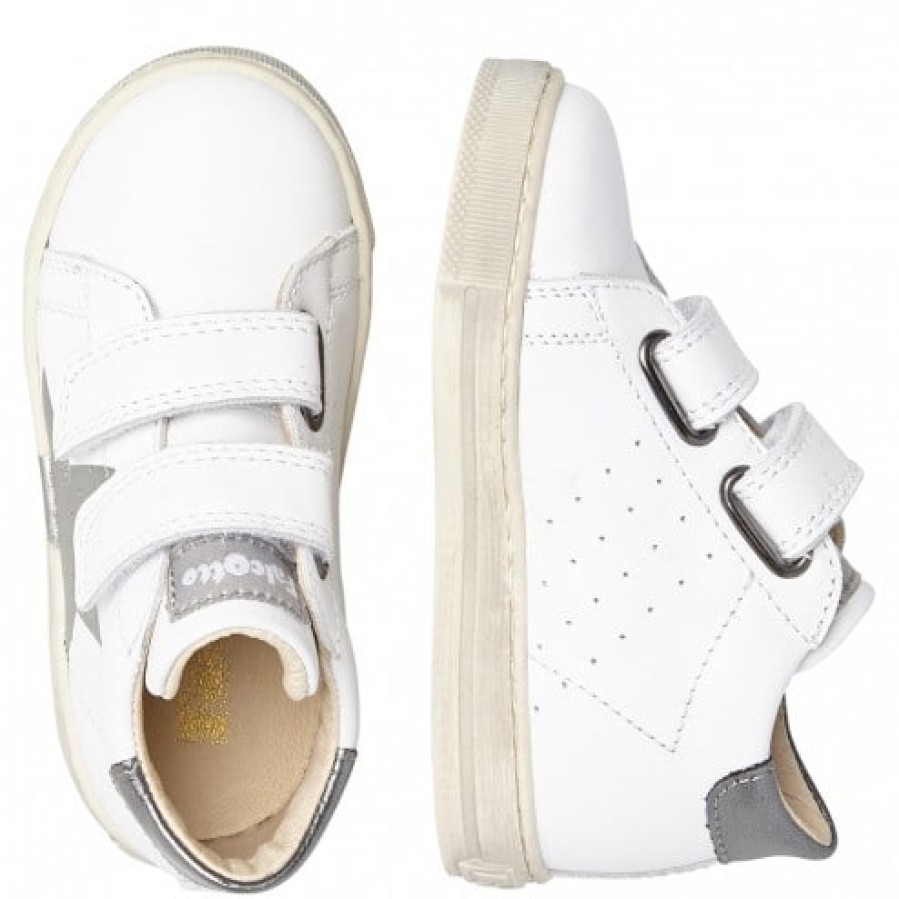 Boy FALCOTTO | Falcotto Venus Vl - Calfskin Sneakers With Colourful Maxi-Star Detail - White-Silver