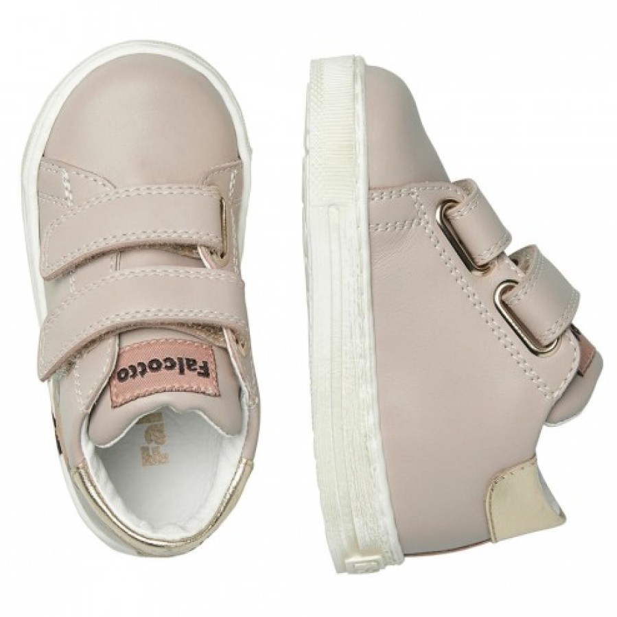 Girl FALCOTTO | Falcotto Wislei Vl - Leather Sneakers - Powder Pink-Platinum