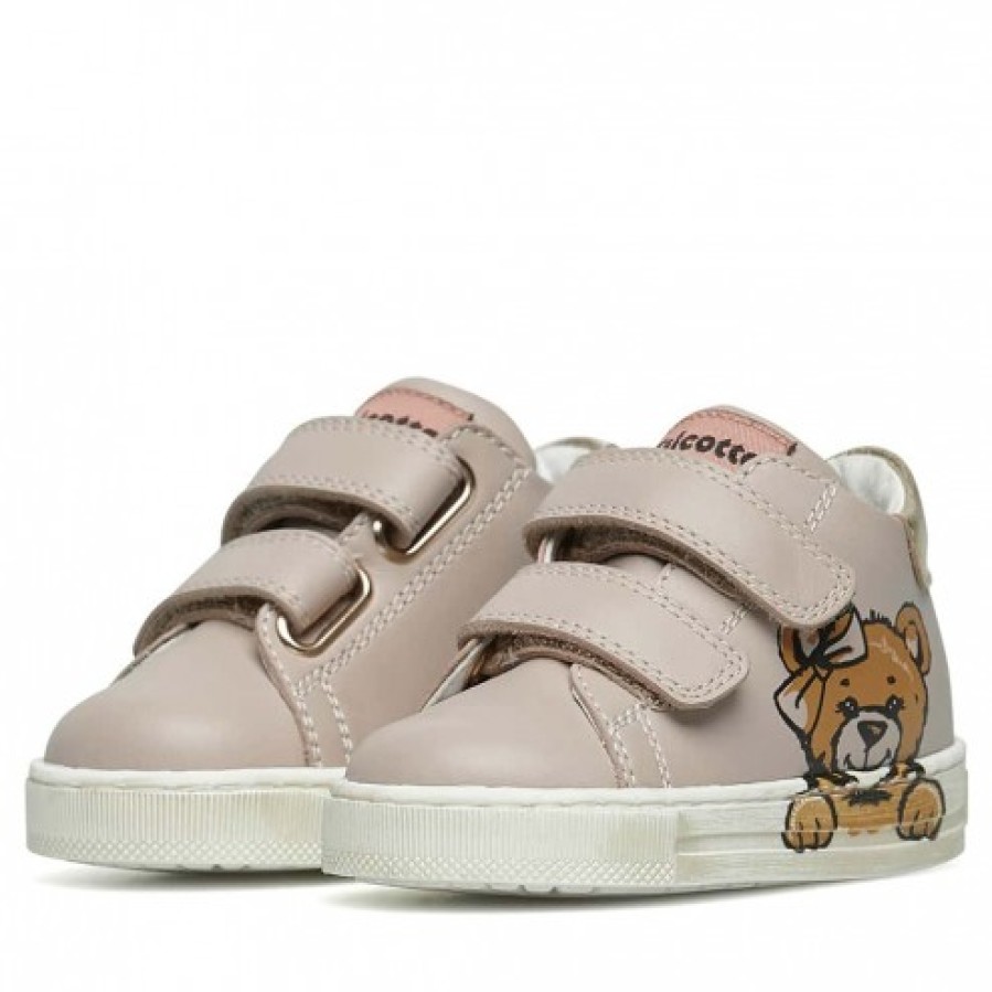 Girl FALCOTTO | Falcotto Wislei Vl - Leather Sneakers - Powder Pink-Platinum