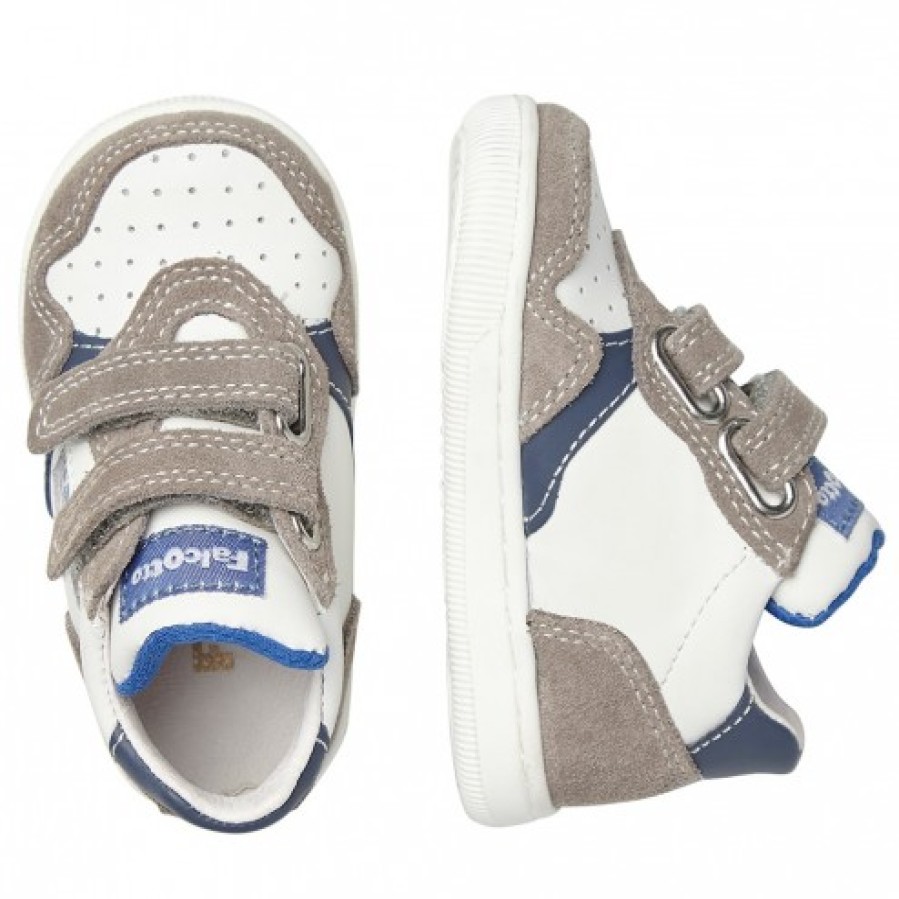 Boy FALCOTTO | Falcotto Klip Vl. - Leather And Suede Sneakers - White-Grey