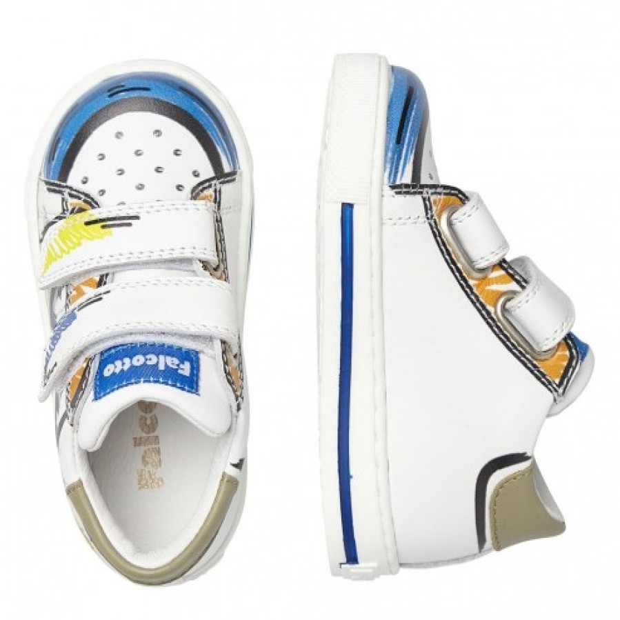 Boy FALCOTTO | Falcotto Flurriny Vl - Leather Sneakers - Blue-White