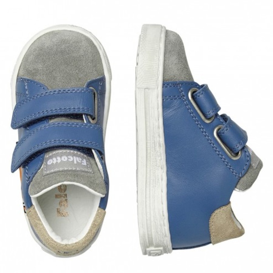 Boy FALCOTTO | Falcotto Filisi Vl - Leather And Suede Sneakers - Light Blue-Grey