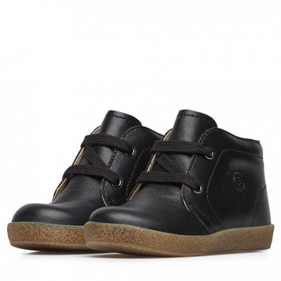 Girl FALCOTTO | Falcotto Conte - Nappa Leather Lace-Up Shoes - Black