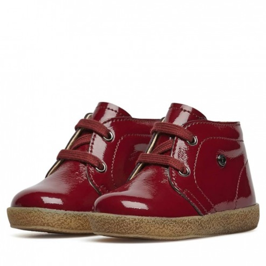 Girl FALCOTTO | Falcotto Conte - Patent Leather Lace-Up Shoes - Bordeaux