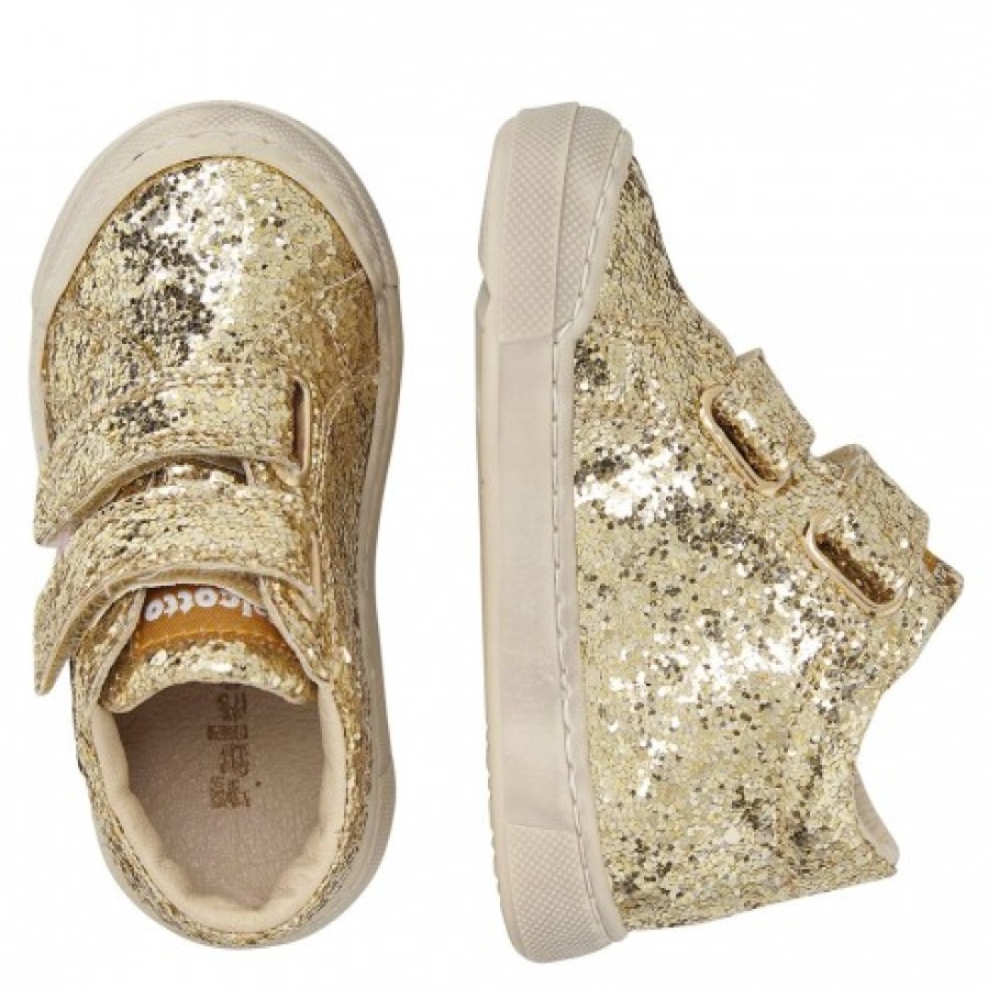 Girl FALCOTTO | Falcotto Moosy Vl 2 - Leather Sneakers With Glitter - Platinum