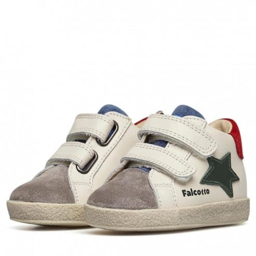 Boy FALCOTTO | Falcotto Alnoite High Vl - Leather And Suede Sneakers - White-Grey