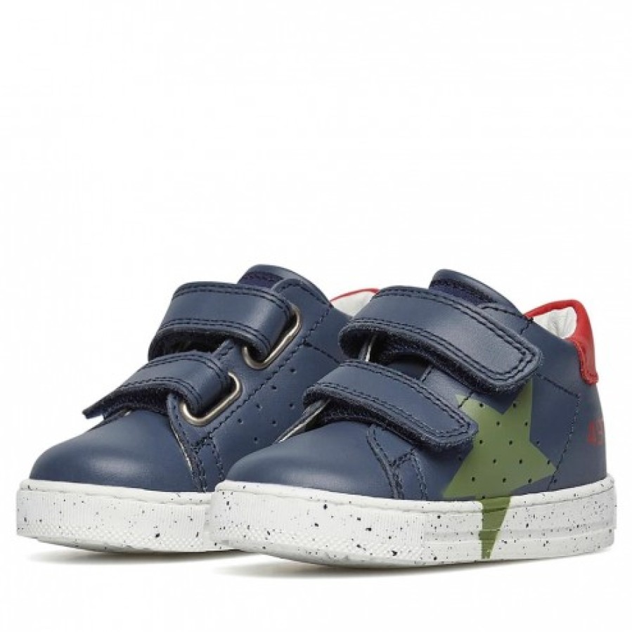 Boy FALCOTTO | Falcotto Salazar Vl - Leather Sneakers - Blue-Green