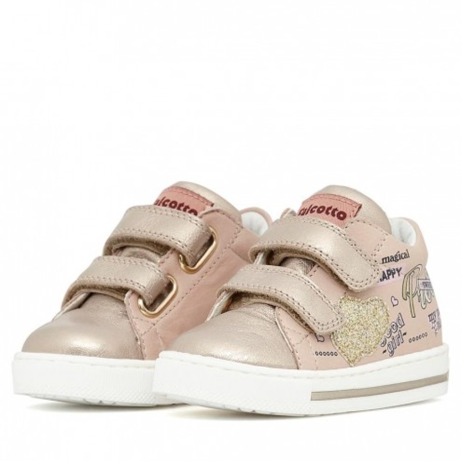 Girl FALCOTTO | Falcotto Lilimi Vl - Leather Sneakers - Powder Pink