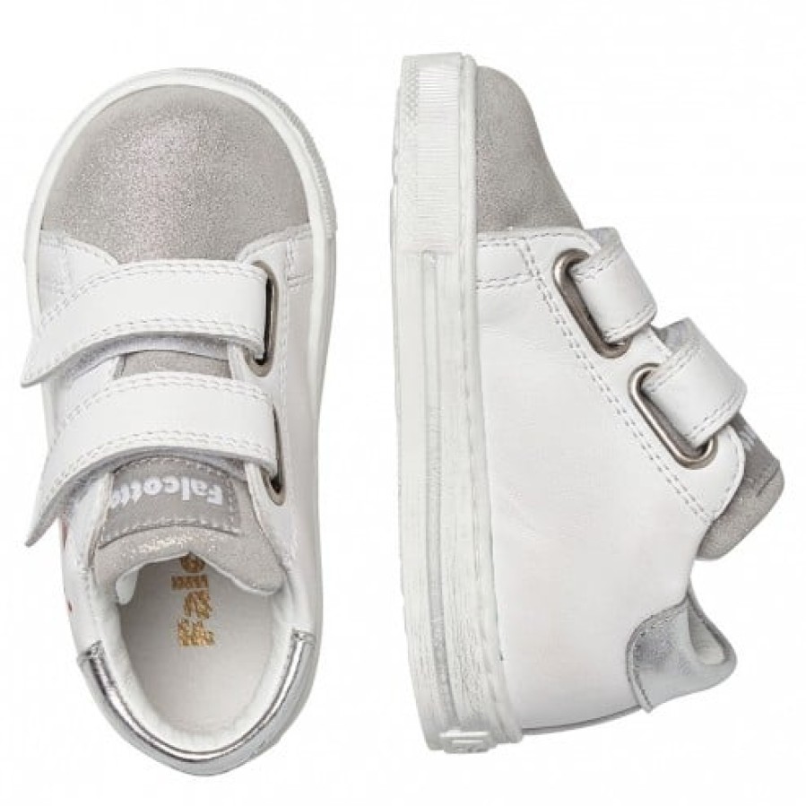 Girl FALCOTTO | Falcotto Corrason Vl - Leather And Suede Sneakers - Silver-White