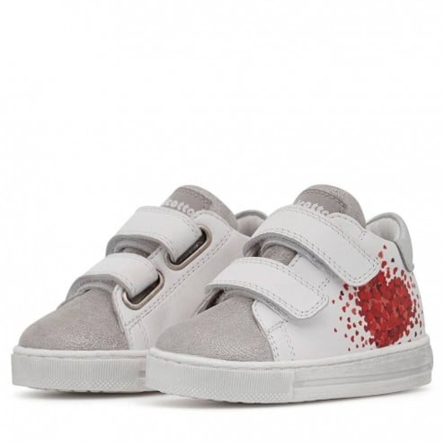 Girl FALCOTTO | Falcotto Corrason Vl - Leather And Suede Sneakers - Silver-White