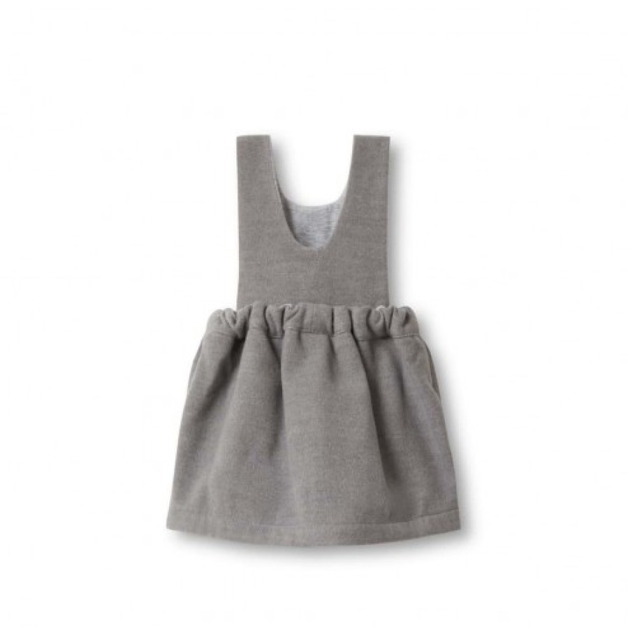 Girl FALCOTTO | Vilde - Wool Cloth Dress - Grey