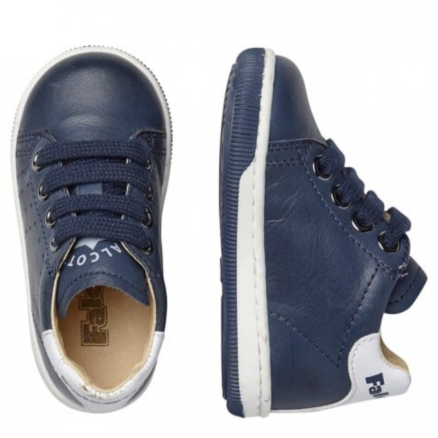 Boy FALCOTTO | Falcotto Adam - Lace-Up Sneakers In Two-Tone Nappa - Blue-White