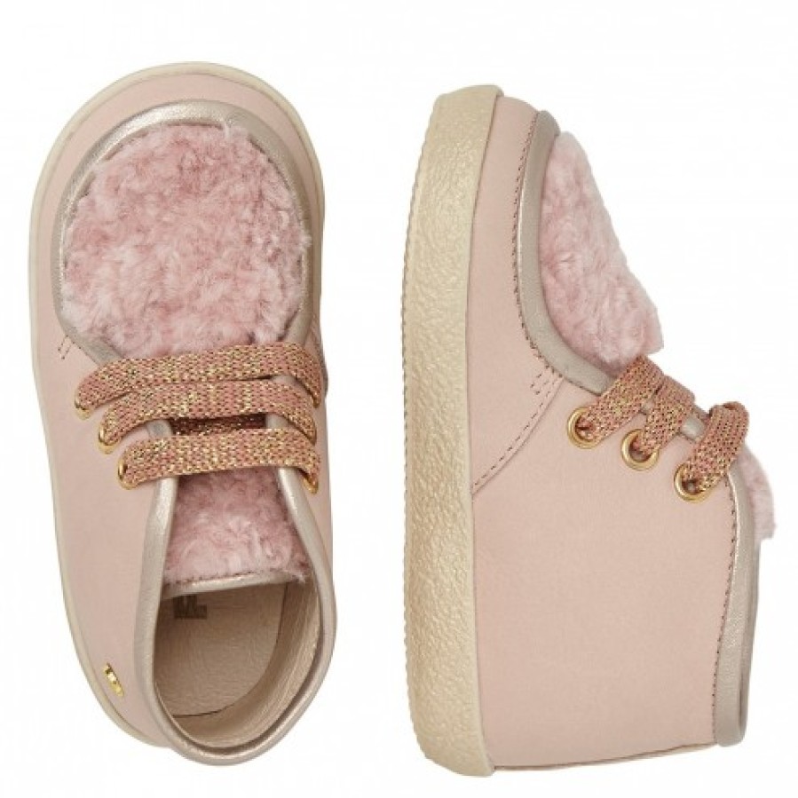 Girl FALCOTTO | Falcotto Elchi - Leather And Wool Sneakers - Powder Pink