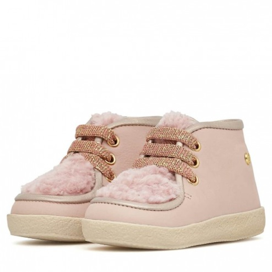 Girl FALCOTTO | Falcotto Elchi - Leather And Wool Sneakers - Powder Pink