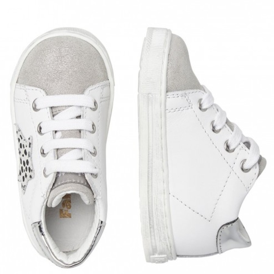 Girl FALCOTTO | Falcotto Sasha - Leather And Suede Sneakers - White-Silver