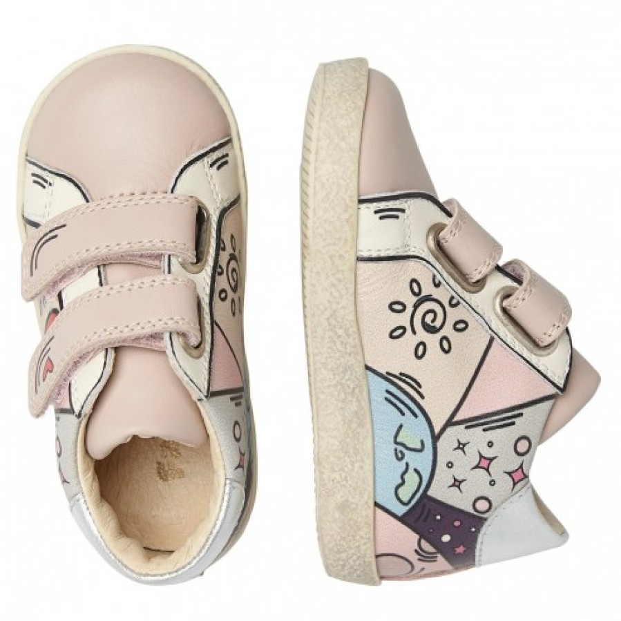 Girl FALCOTTO | Falcotto Huemi Vl - Leather Sneakers - Powder Pink