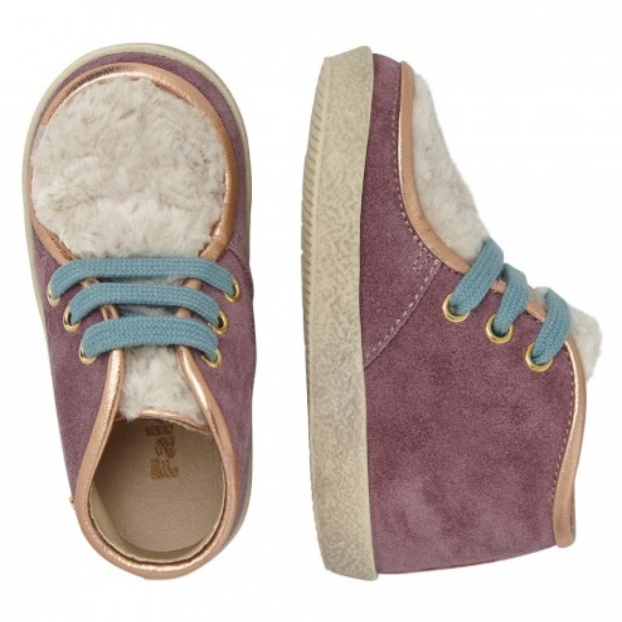 Girl FALCOTTO | Falcotto Elchi - Suede And Wool Sneakers - Purple