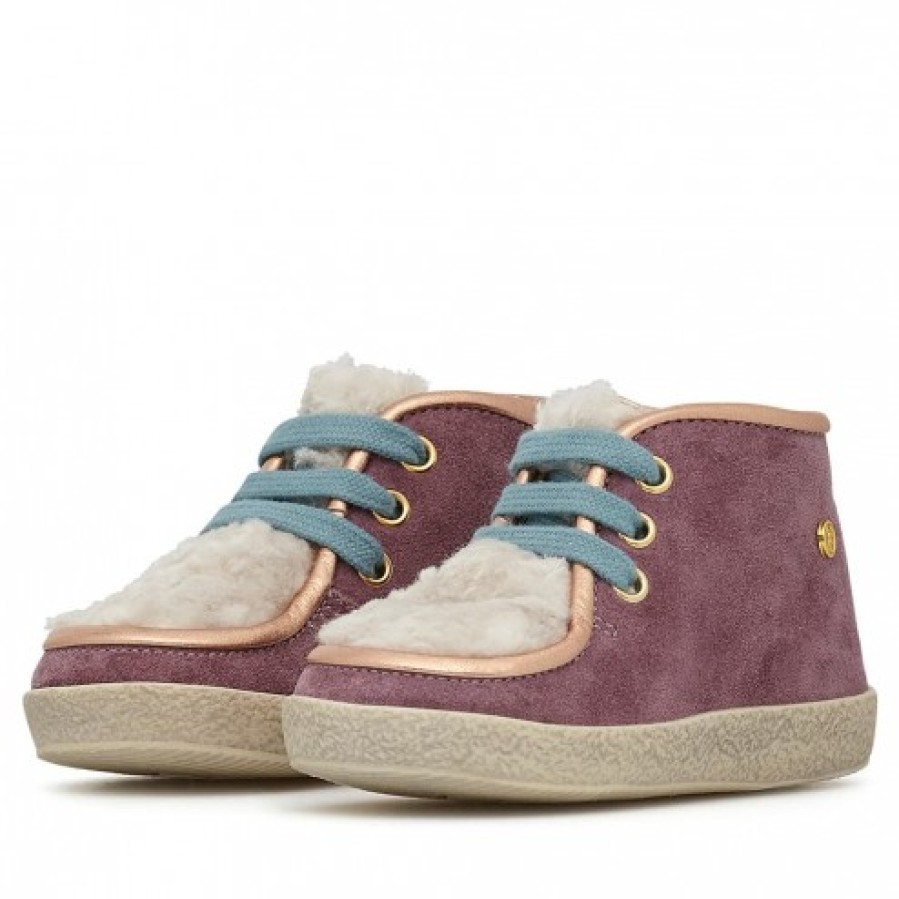 Girl FALCOTTO | Falcotto Elchi - Suede And Wool Sneakers - Purple