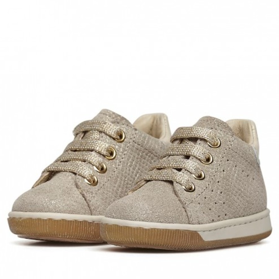 Girl FALCOTTO | Falcotto Adam - Suede Sneakers - Platinum