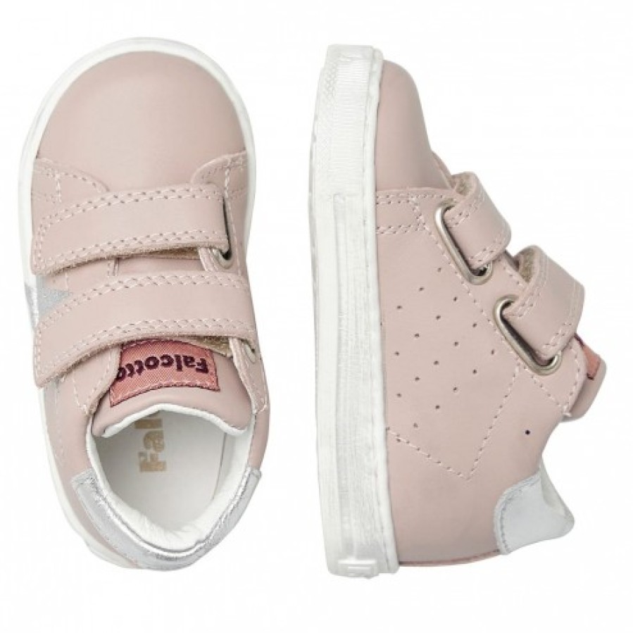 Girl FALCOTTO | Falcotto Salazar Vl - Leather Sneakers - Powder Pink-Silver