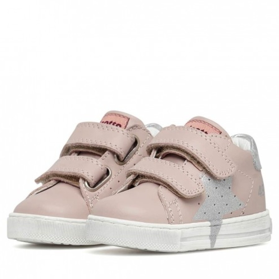 Girl FALCOTTO | Falcotto Salazar Vl - Leather Sneakers - Powder Pink-Silver