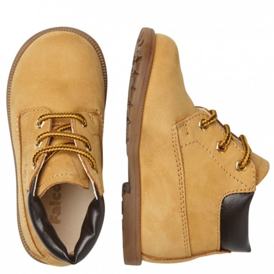 Boy FALCOTTO | Falcotto Stambecco - Nubuck Boots With Laces - Corn