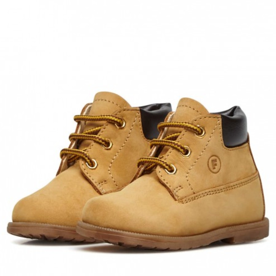 Boy FALCOTTO | Falcotto Stambecco - Nubuck Boots With Laces - Corn