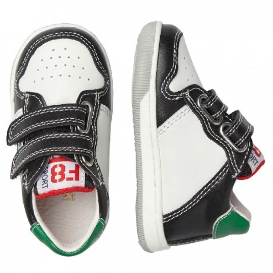 Boy FALCOTTO | Falcotto Frankie Vl. - Leather And Fabric Sneakers - White-Black