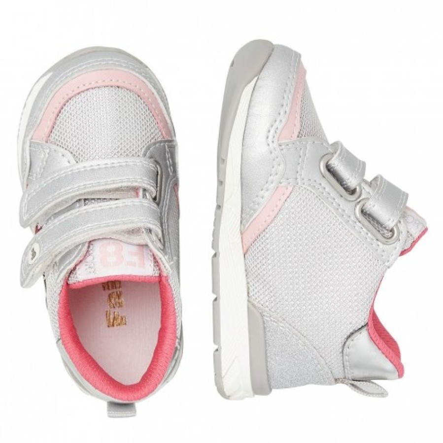 Girl FALCOTTO | Falcotto Zak 3 Vl. - Leather And Fabric Sneakers - Silver