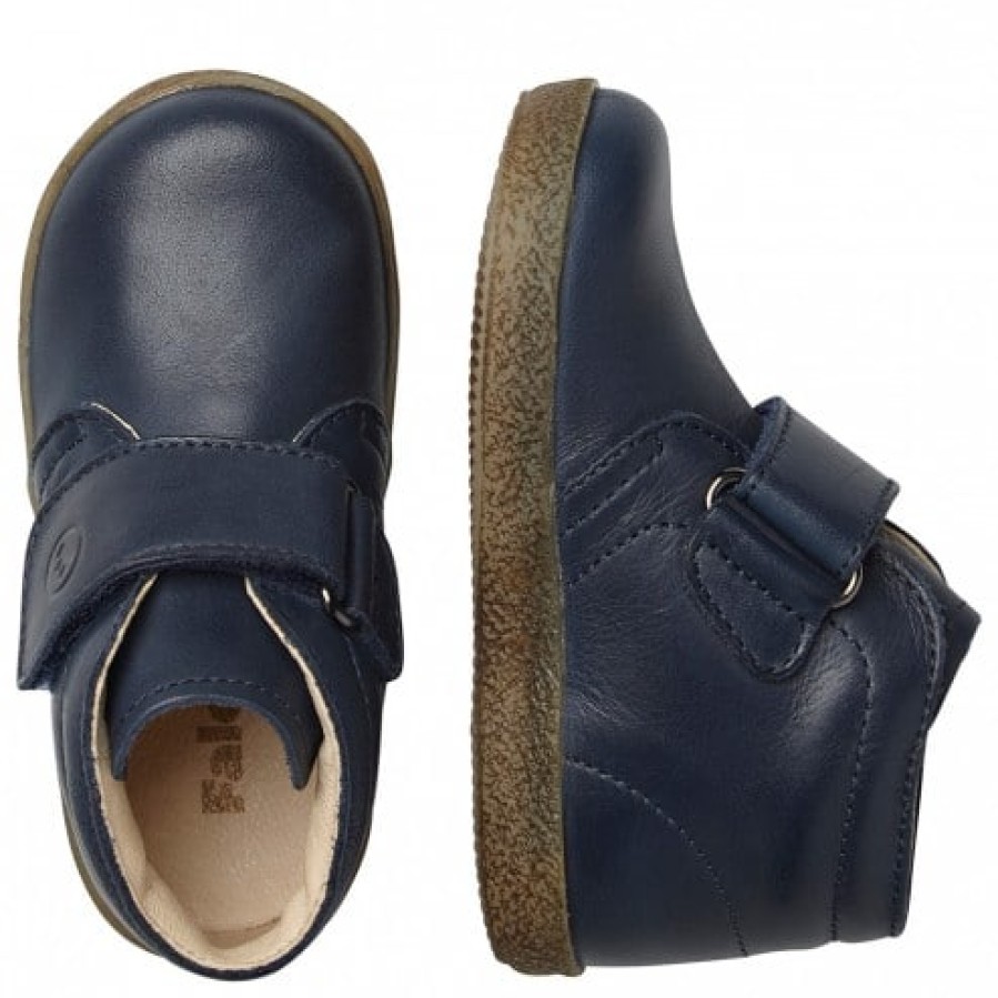 Boy FALCOTTO | Falcotto Conte Vl - Shoes In Brushed Nappa Leather With Velcro Closure - Navy