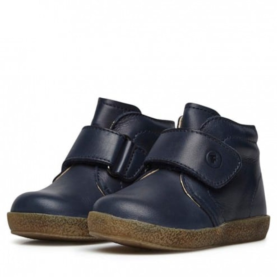 Boy FALCOTTO | Falcotto Conte Vl - Shoes In Brushed Nappa Leather With Velcro Closure - Navy