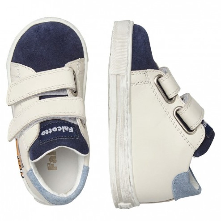 Boy FALCOTTO | Falcotto Filisi Vl - Leather And Suede Sneakers - Navy-Milk