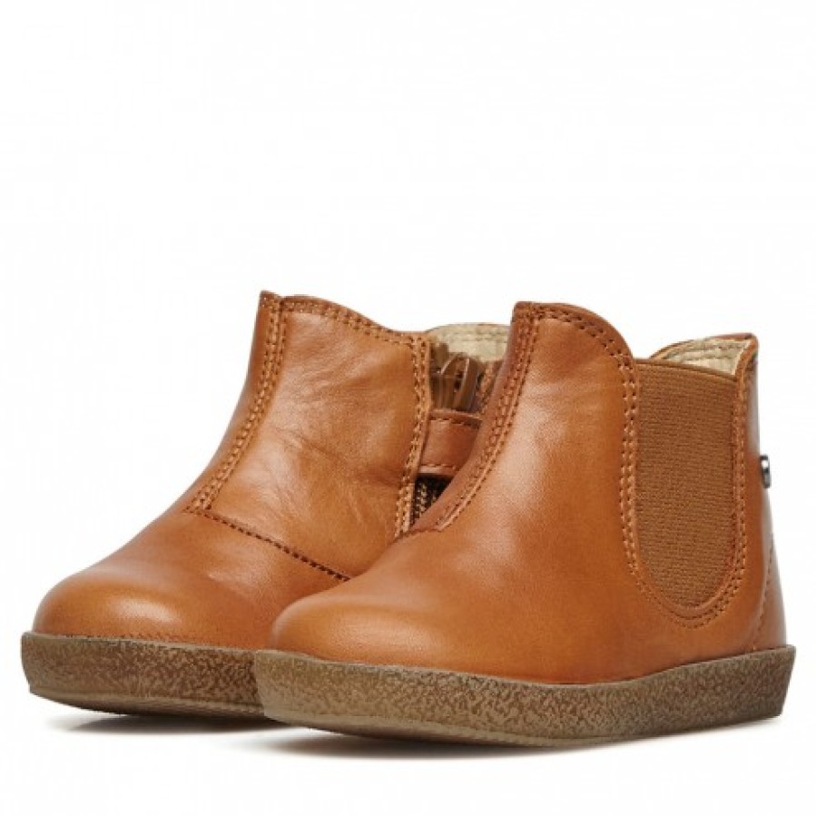 Boy FALCOTTO | Falcotto Calvin - Beatle Boots With Zip - Cognac