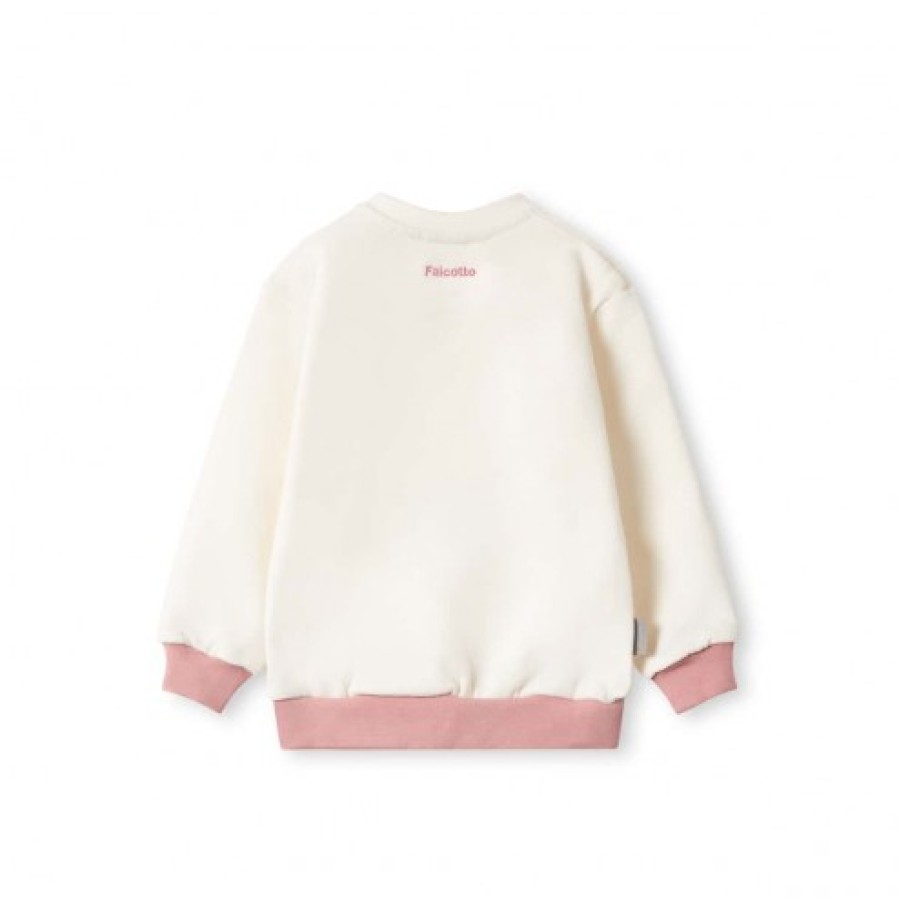 Girl FALCOTTO | Sigrid - Sweatshirt - Off White-Pink