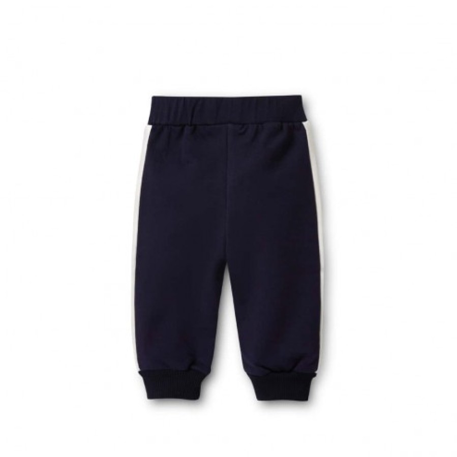 Boy FALCOTTO | Indigo - Trousers - Navyblue-White Cream