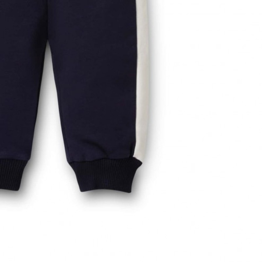 Boy FALCOTTO | Indigo - Trousers - Navyblue-White Cream