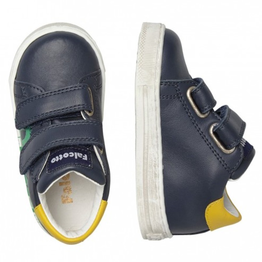 Boy FALCOTTO | Falcotto Tahole Vl - Leather Sneakers - Navy-Yellow