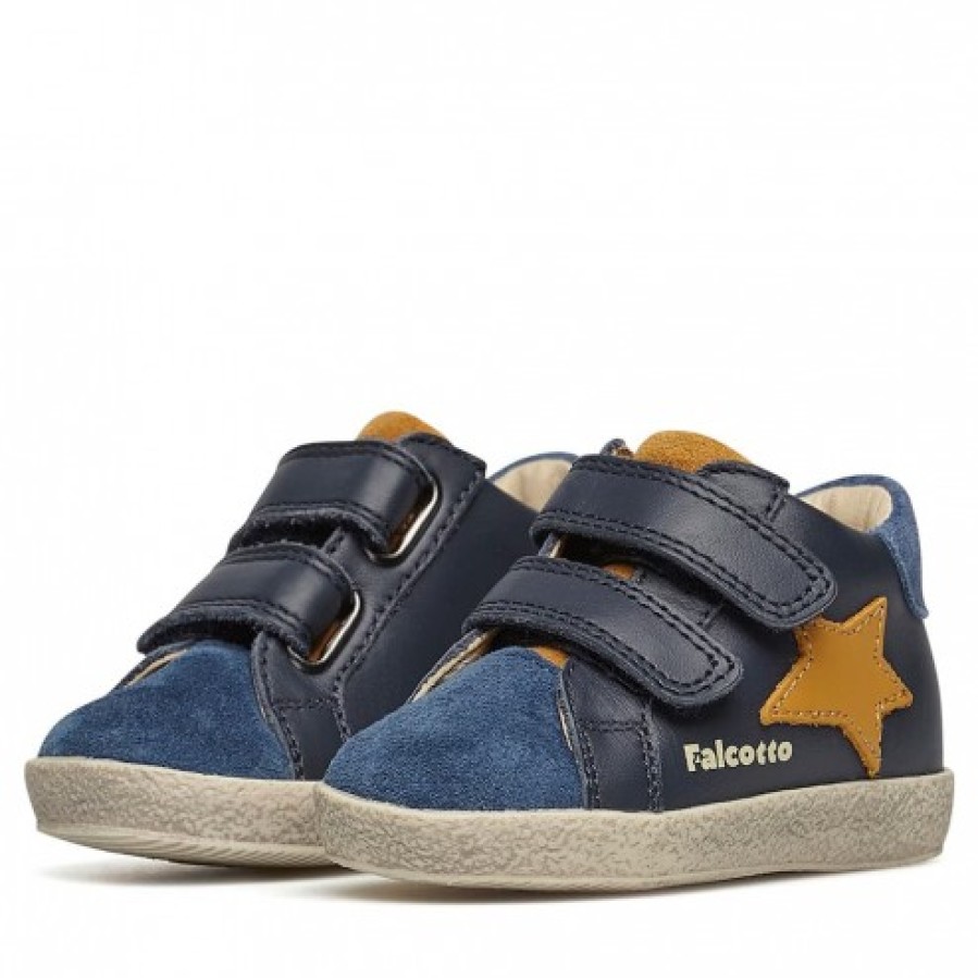 Boy FALCOTTO | Falcotto Alnoite High Vl - Leather And Suede Sneakers - Blue