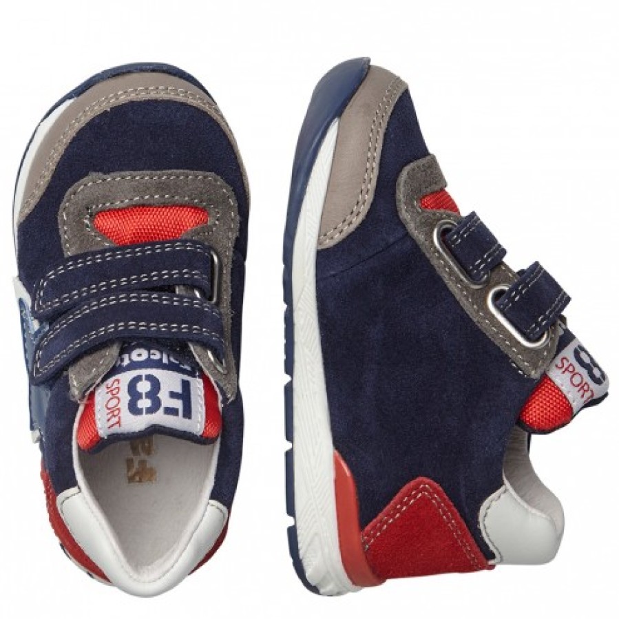 Boy FALCOTTO | Falcotto New Ferdi Vl. - Sporty Leather And Technical Fabric Sneakers - Grey-Navy